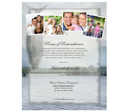 Angler Funeral Flyer Template.