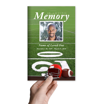 Football Funeral Program Template.