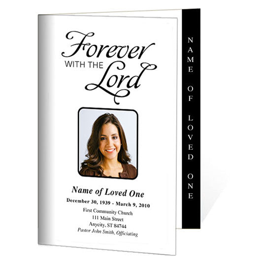 Forever 4-Sided Graduated Funeral Program Template.