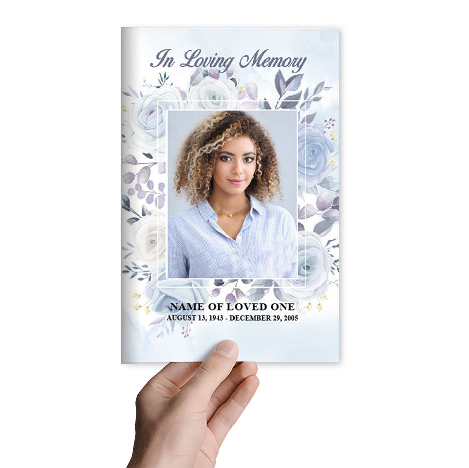 Azure Funeral Program Template.
