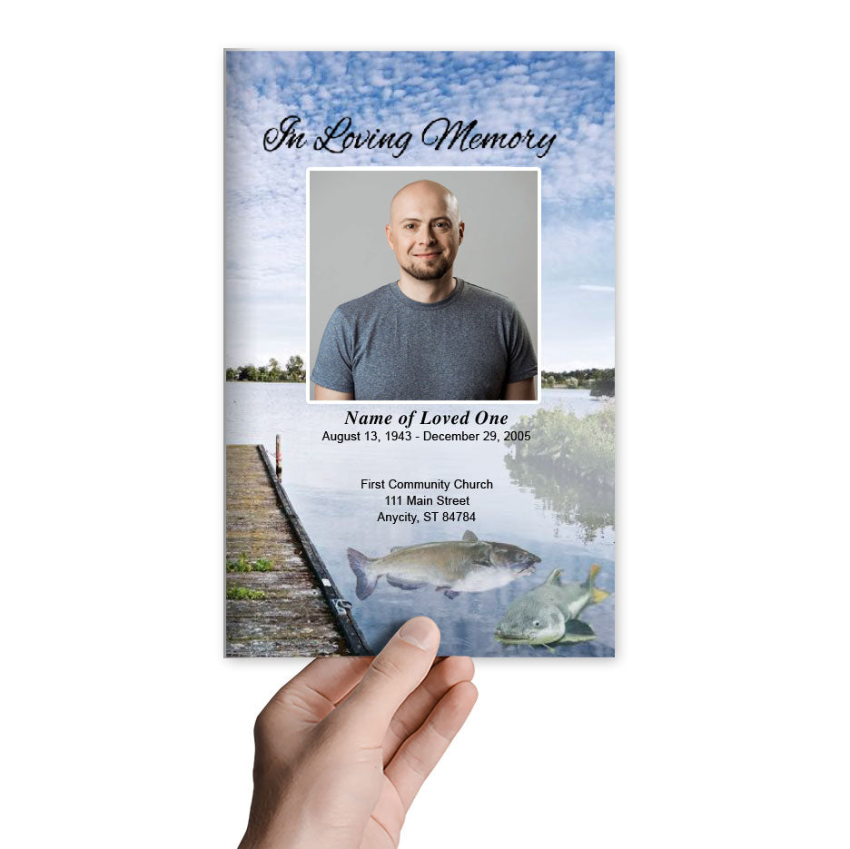 Fish Funeral Program Design Catfish Funeral Program Template – Funeral Program-Site Funeral ...