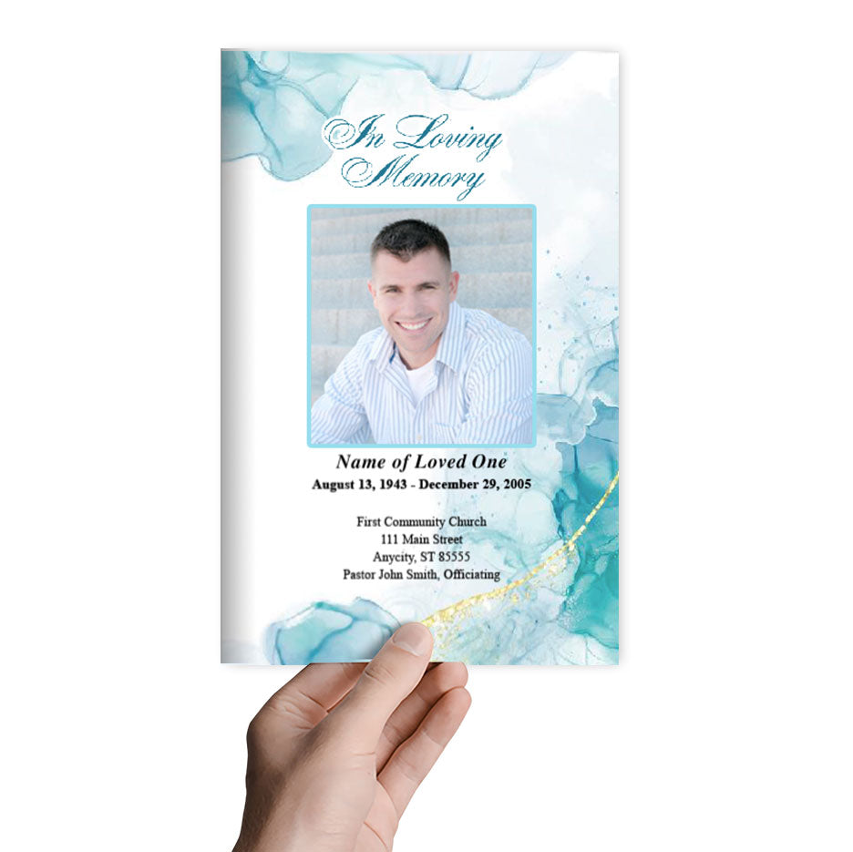 Acrylic Funeral Program Template.