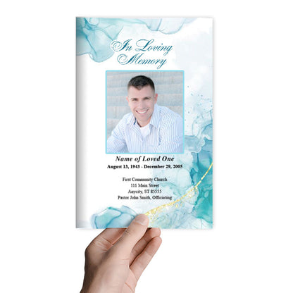 Acrylic Funeral Program Template.