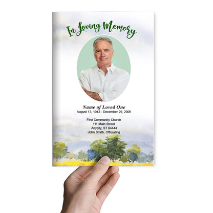 Panorama Funeral Program Template