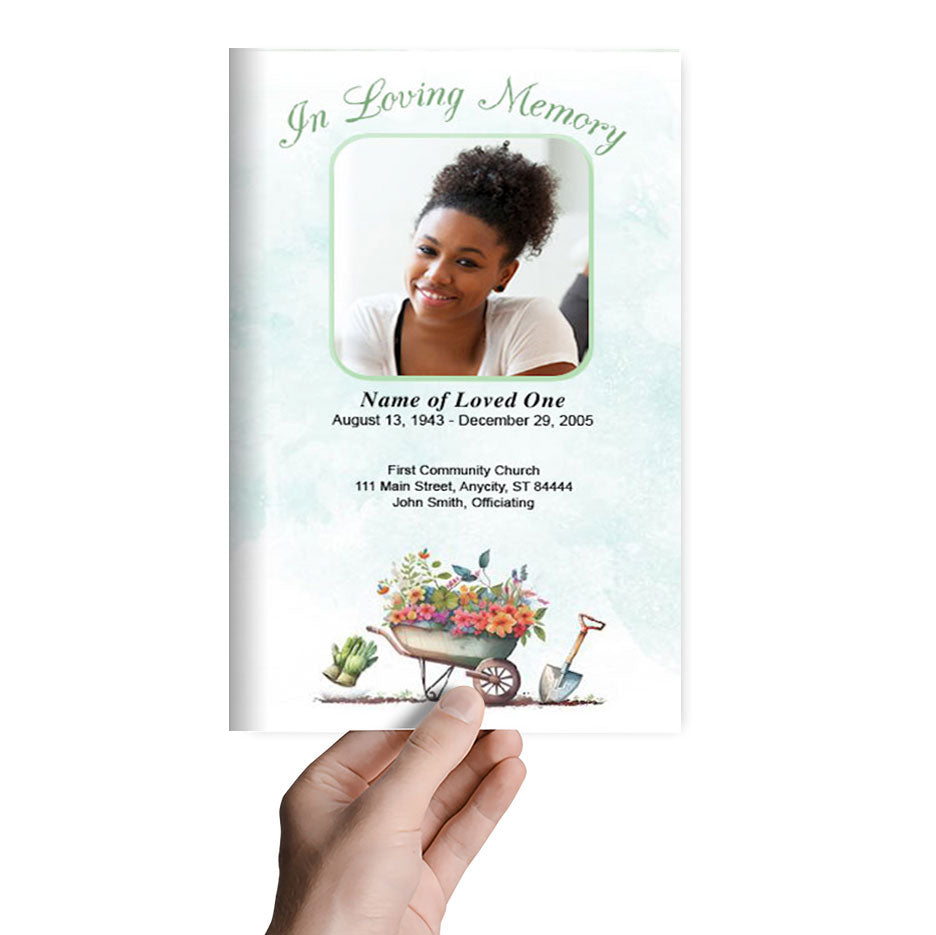 Planting Funeral Program Template