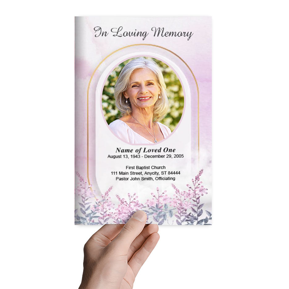Archway Funeral Program Template.