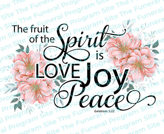 The Fruit of the Spirit Bible Verse Word Art.