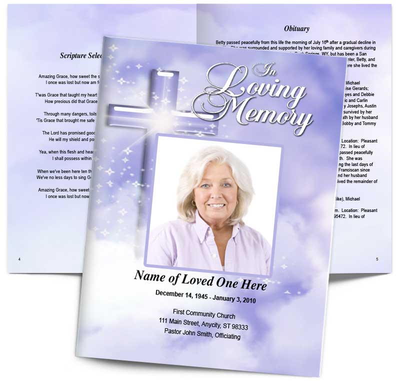Adoration Funeral Booklet Template