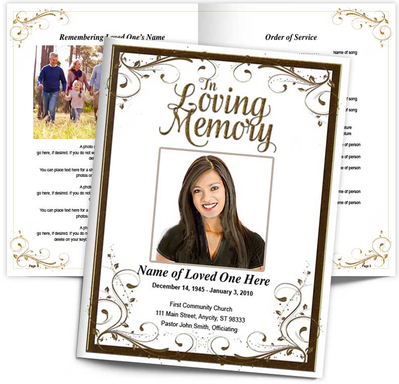 Affinity Funeral Booklet Template