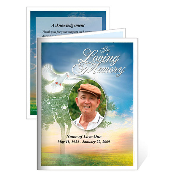 Gardener Small Memorial Card Template.