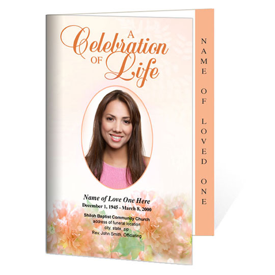 Garland 4-Sided Graduated Fold Funeral Program Template – Funeral ...
