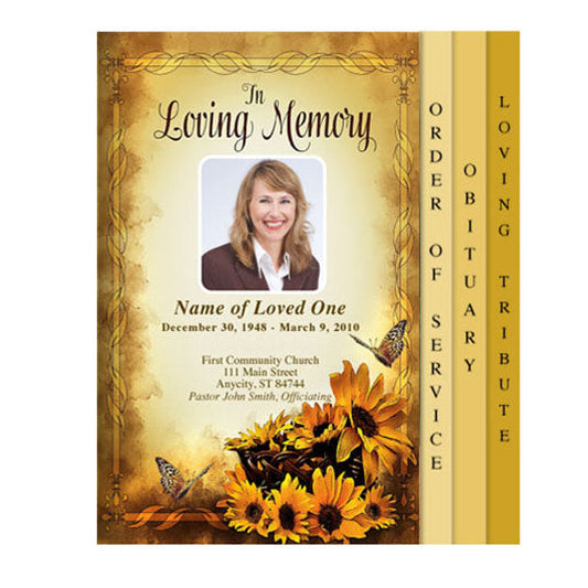 Genesis 8-Sided Graduated Funeral Program Template.