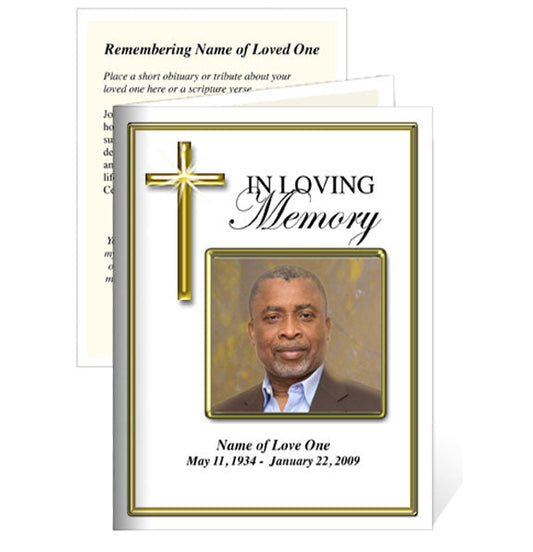 Embassy Small Memorial Card Template.