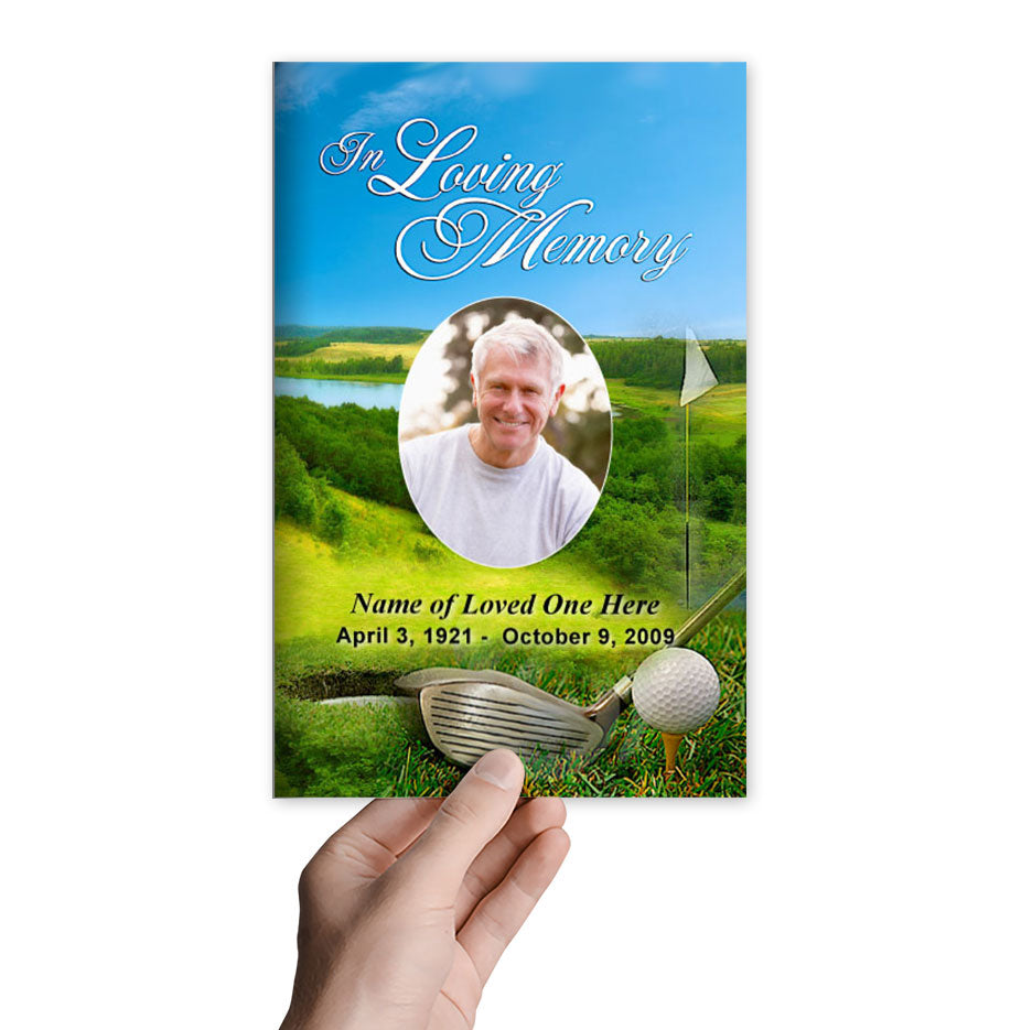 Golfer Funeral Program Template.