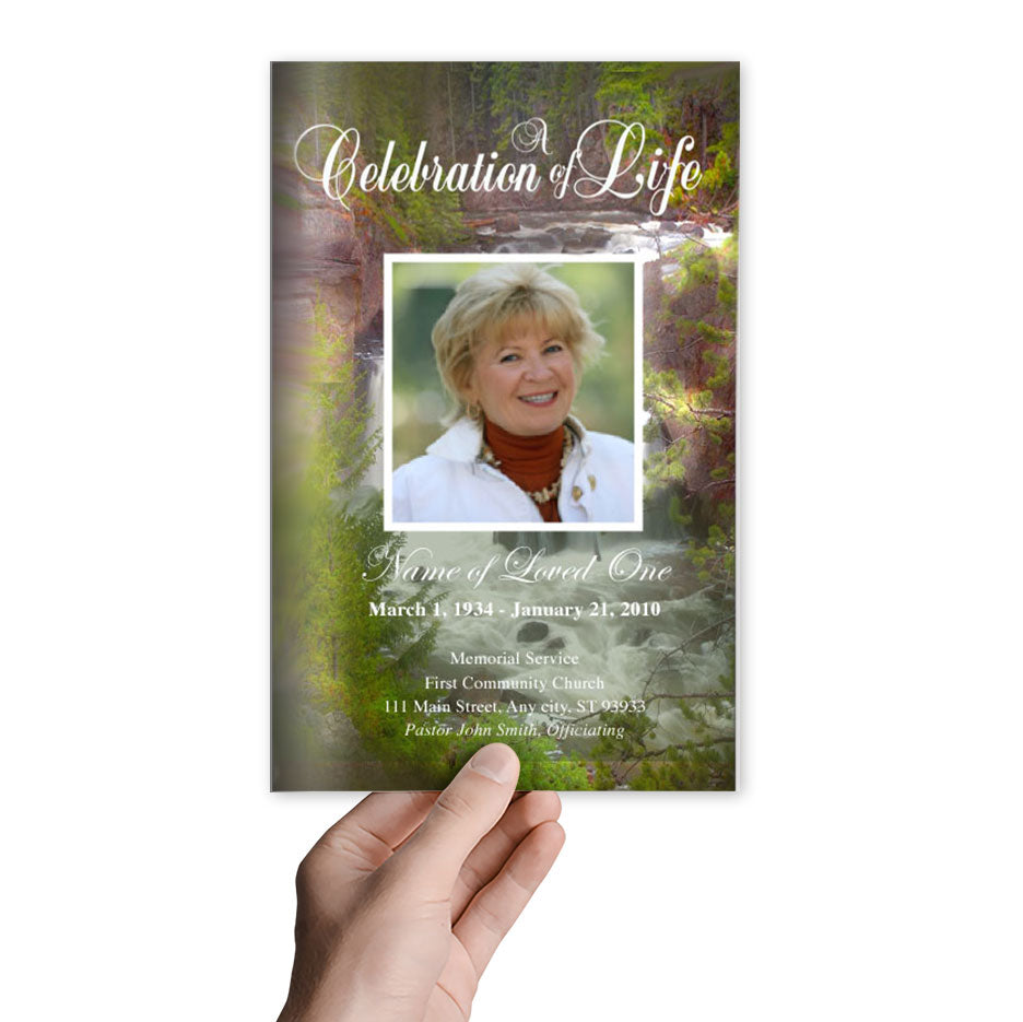 Graceful Funeral Program Template.