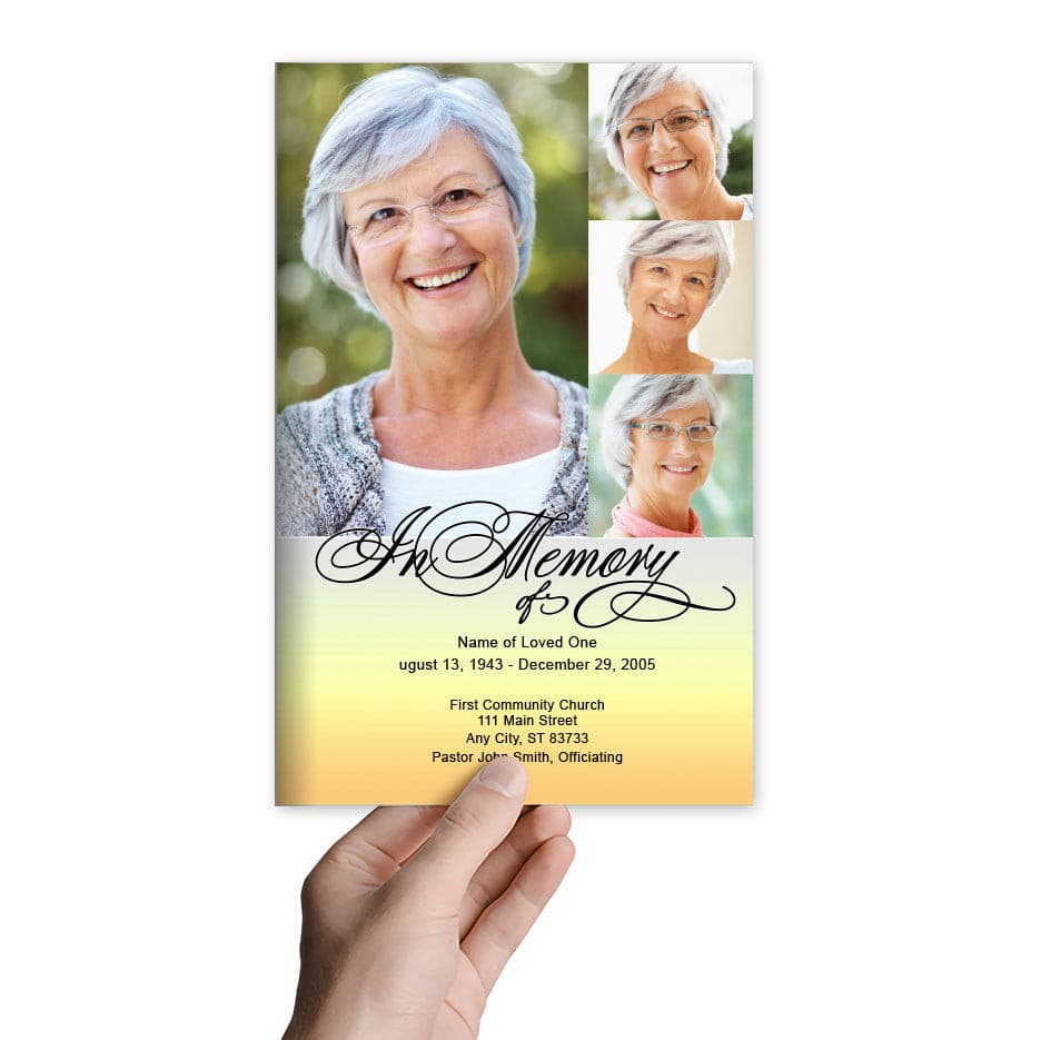 Gradient Funeral Program Template.