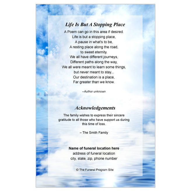 Assurance 4-Sided Graduated Funeral Program Template.