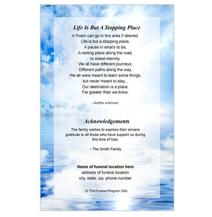 Assurance 4-Sided Graduated Funeral Program Template.