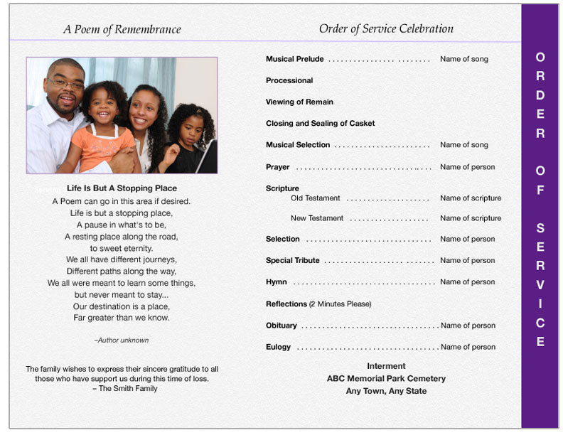 Worship 8-Sided Graduated Program Template.