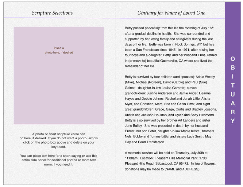 Worship 8-Sided Graduated Program Template.