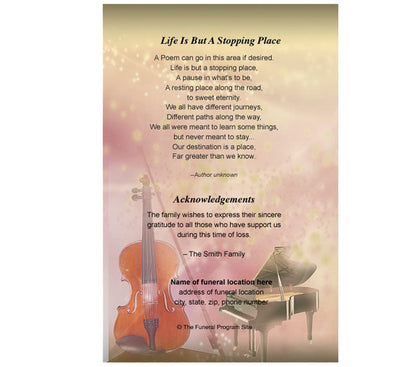 Harmony 4-Sided Graduated Funeral Program Template.