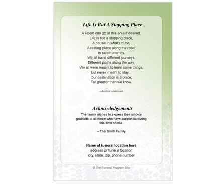 Divine 4-Sided Graduated Funeral Program Template.