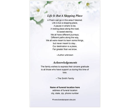 Awakening 4-Sided Graduated Funeral Program Template.