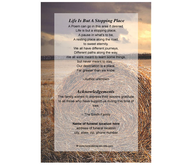 Fruition 4-Sided Graduated Funeral Program Template.