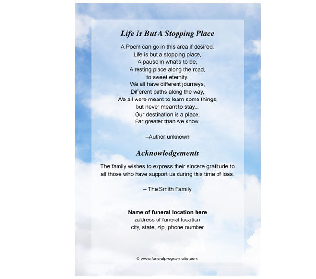 Holy 4-Sided Graduated Funeral Program Template.