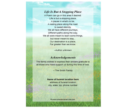 Madonna 4-Sided Graduated Funeral Program Template.