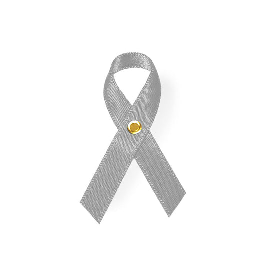 Gray Cancer Ribbon, Awareness Ribbons (No Personalization) - Pack of 10 - Celebrate Prints