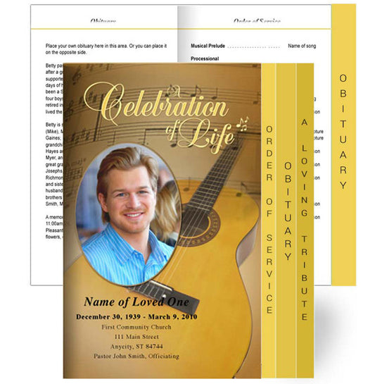 Guitar Tabloid 8-Sided Graduated Program Template.