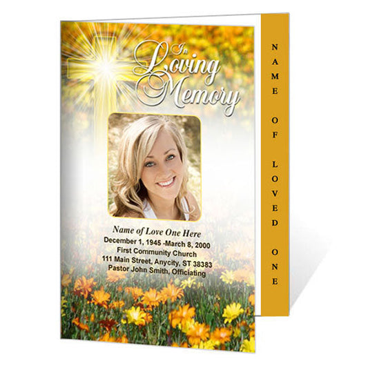 Hope 4-Sided Graduated Funeral Program Template.