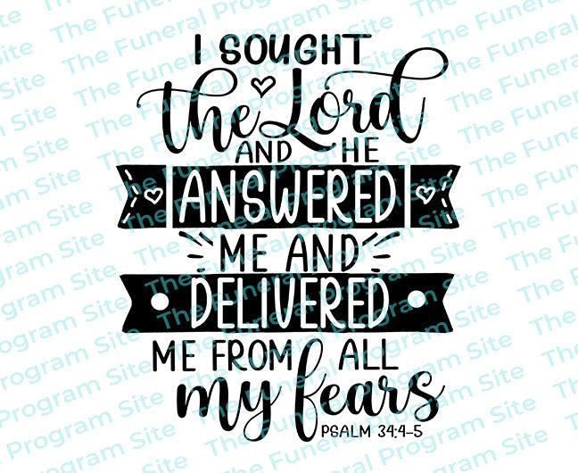 Sought The Lord Bible Verse Word Art.