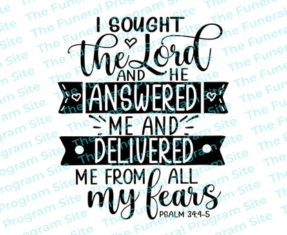 Sought The Lord Bible Verse Word Art.