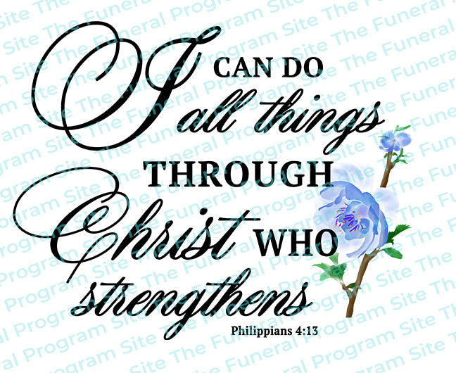 I Can Do All Things Bible Verse Word Art.