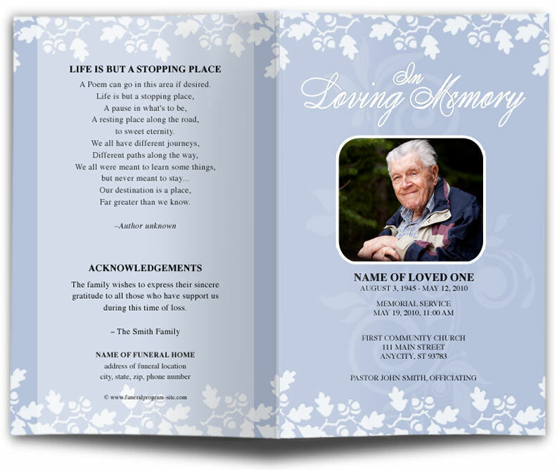 Allegro Funeral Program Template.