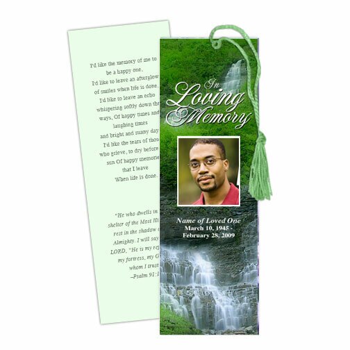 Majestic Memorial Bookmark Template.