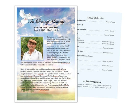 Gardener Funeral Flyer Template.