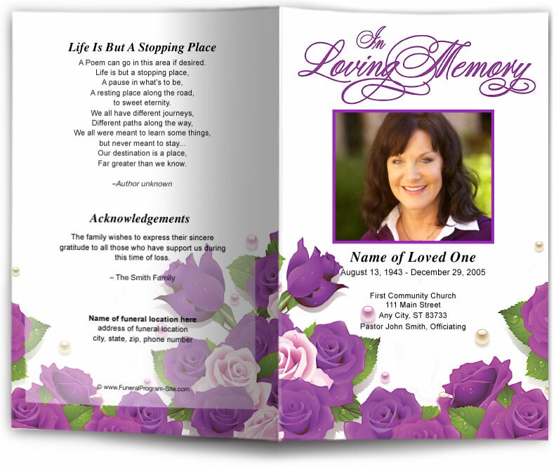 Diva Funeral Program Template.