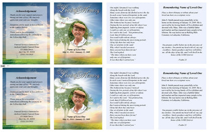 Gardener Small Memorial Card Template.