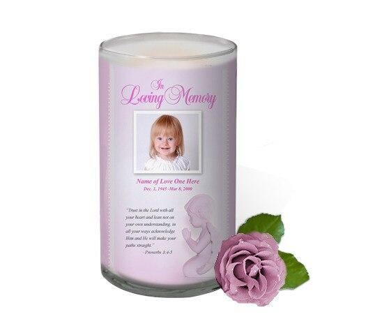 Angelo Personalized Glass Memorial Candle.