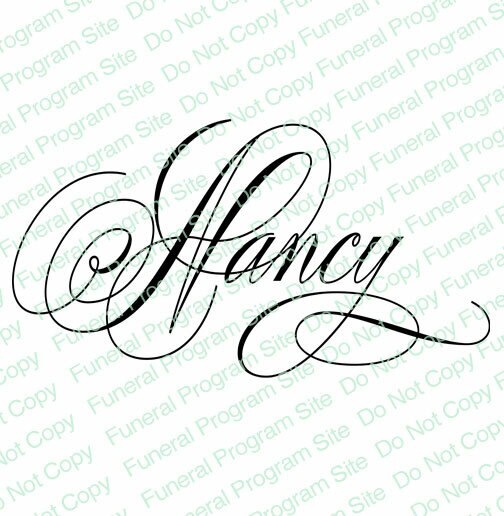 Nancy Word Art Name Design.