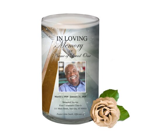 Eternal Personalized Glass Memorial Candle.