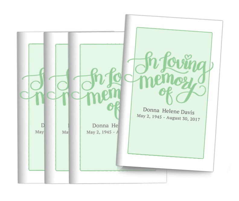 Brushed Bifold Funeral Program Design & Print (Pack of 50).