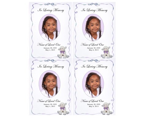 Dreamstime Small Memorial Card Template.