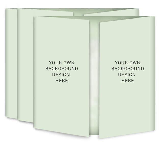 Your Background Gatefold Funeral Program Design & Print (Pack of 50).