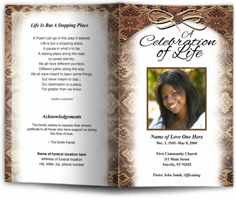 Messenger Funeral Program Template.