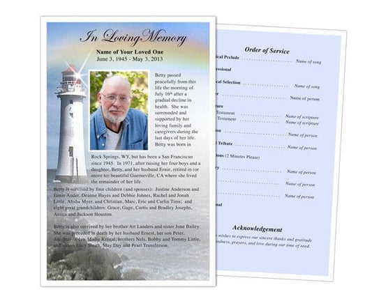 Beacon Funeral Flyer Template.