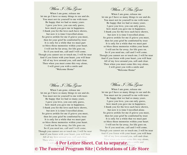 Divine Small Memorial Card Template.
